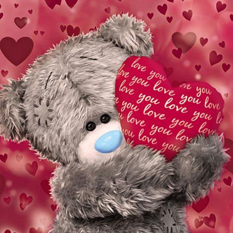 3D Holographic Bear Holding Love Heart Me to You Bear Card £2.69